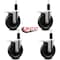 Service Caster 5'' Phenolic Swivel 1-1/4'' Expanding Stem Caster Set Total Lock Brake, 4PK SCC-EXTTL20S615-PHR-114-4 - alternate 4